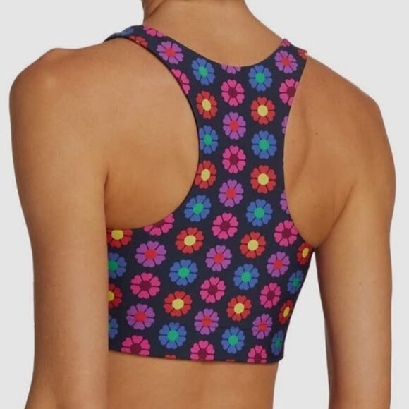 Terez Women's Racerback Sports Bra in Heart Floral Print Size Large - Picture 2 of 8